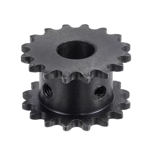 16 Tooth Sprocket, Double Strand 1/4" Pitch 12mm Bore Carbon Steel