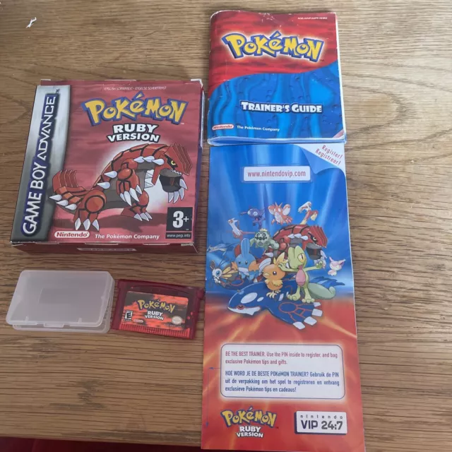 Nintendo Game Boy Advance GBA Pokemon Ruby Version Boxed