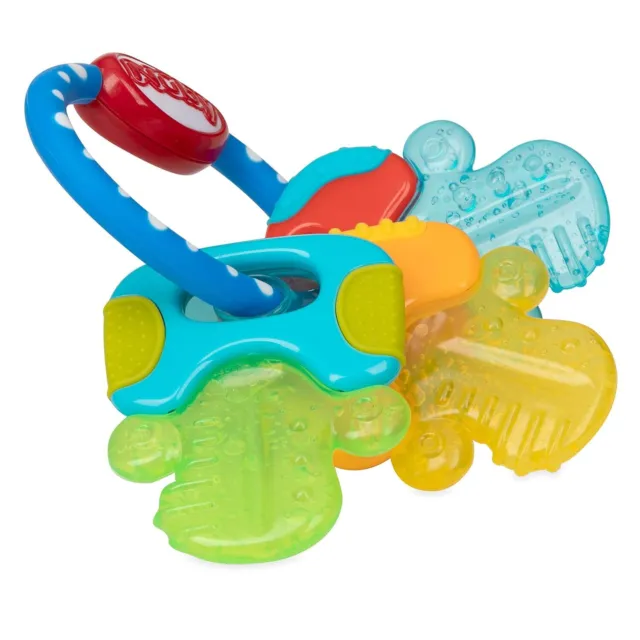 Nuby Ice Gel Teether Keys Soothing Baby Teething Toy with Cool Gel for Comfort