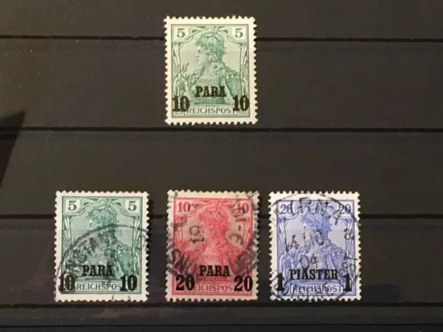 DAPO-TÜRK Dt. Auslandspostämter (Türkei) 1900/1904, Lot aus Mi. 12 II - 14 II