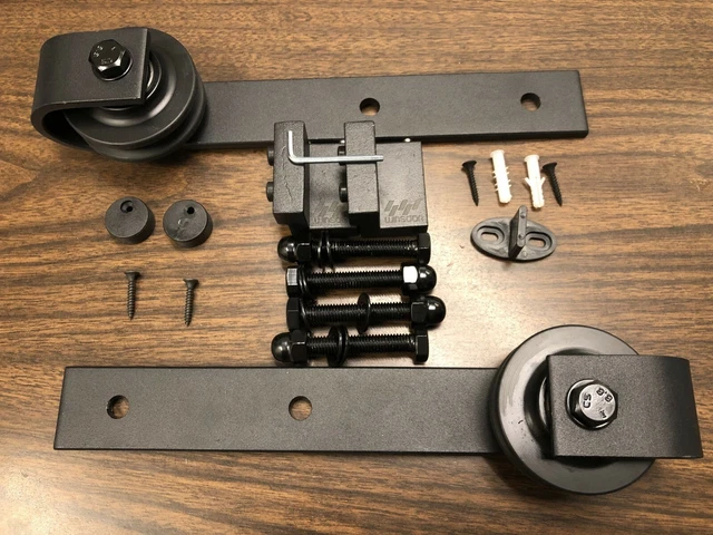 Brookswood Sliding Wood Barn Door Hardware Roller Set Hardware (Bending Design)