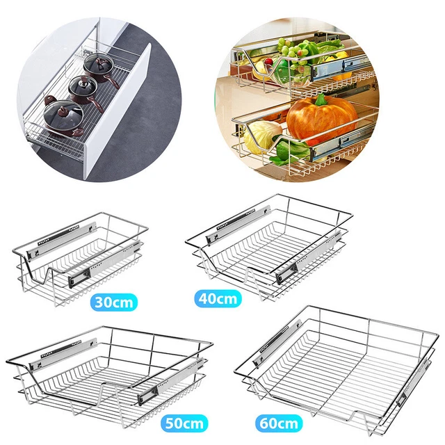 Cajón telescópico cable de mimbre armario de cocina extractor de armario cajón de cocina 2-6x