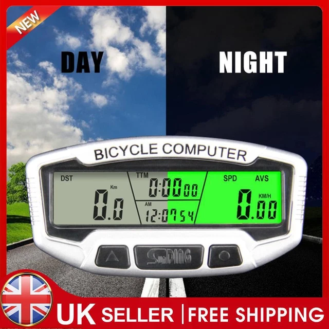 SUNDING BIKE BACKLIGHT Code Table Speedometer Bicycle Digital LCD ...