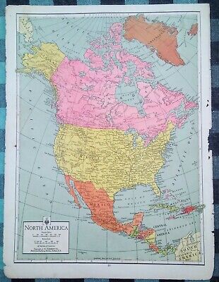 Wwii Era Atlas Page - North America & The World 2