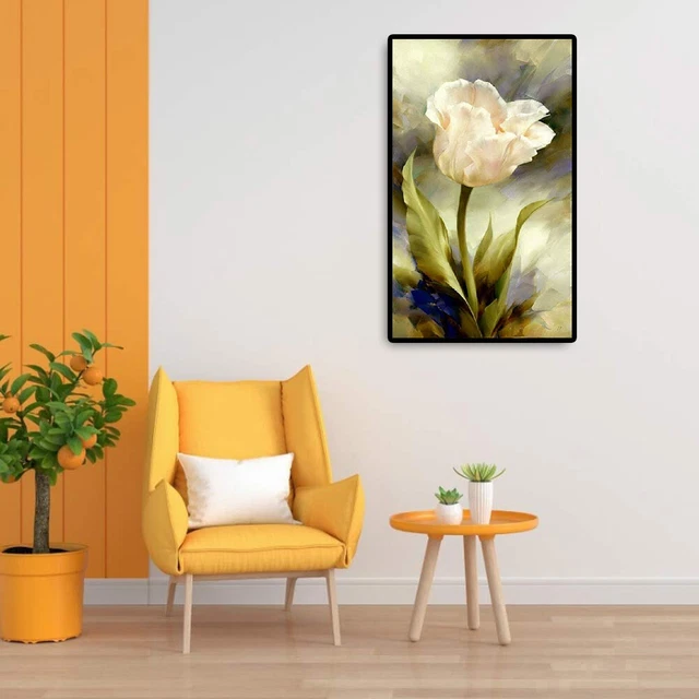 Kit de pintura al óleo de flores por números hágalo usted mismo pintura acrílica sobre lienzo imagen sin marco