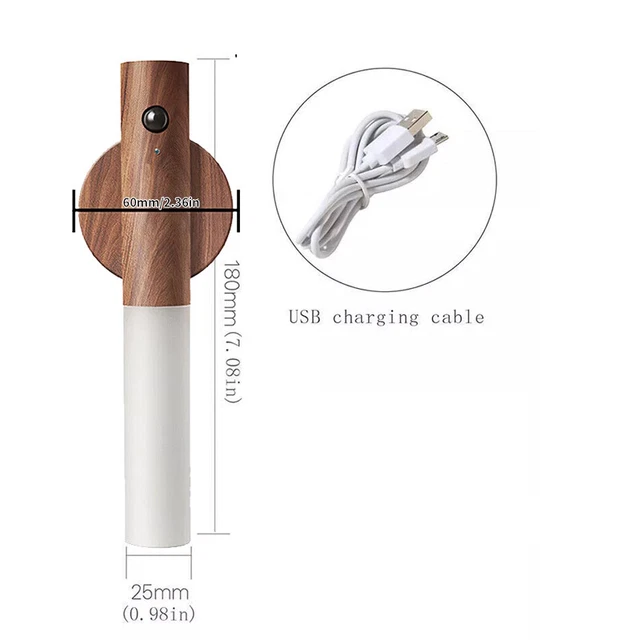 LED INDUCTION NIGHT Light Motion Sensor Closet Wall Lamp USB