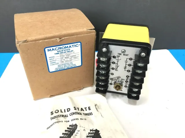 Macromatic Ss-15222-Y Solid State Time Delay Relay *New In Box*