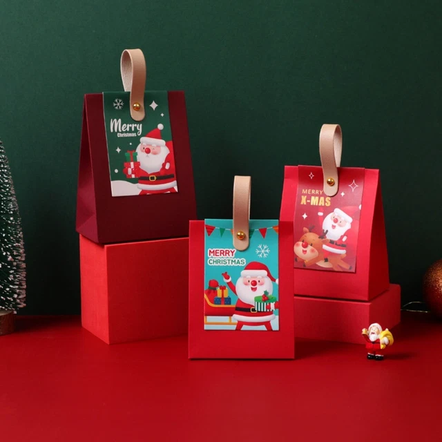 5PCS Portable Gift Box Cookie Food Packaging  Christmas Party Decoration