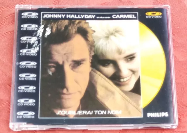 Cd Video Johnny Hallyday Avec Carmel J'oublierai Ton Nom 4 Titres Audio + Video