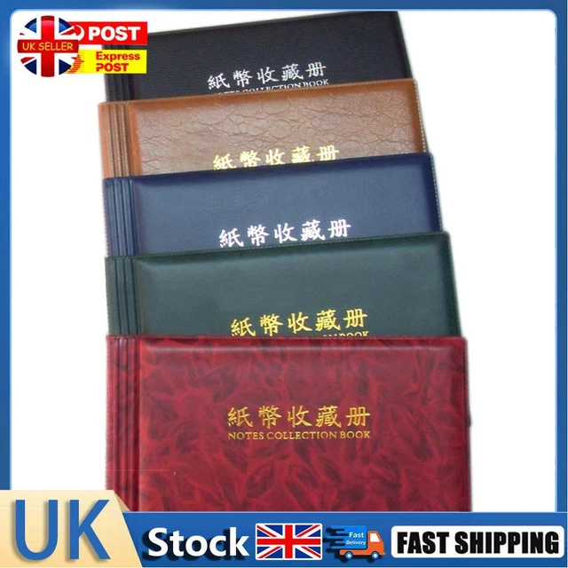 20 Pages Paper Money Currency Banknote Collection Book Storage Album Hot