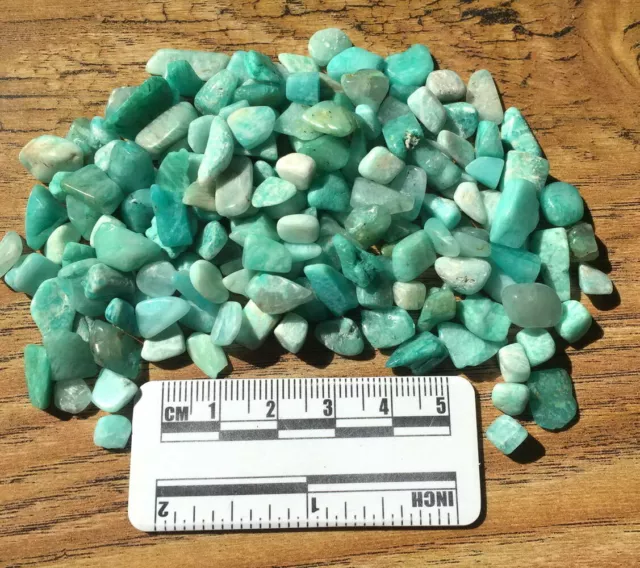 Amazonite Tumbled Small Stones Chips Chakra Healing Crystal 50g Bulk Lot