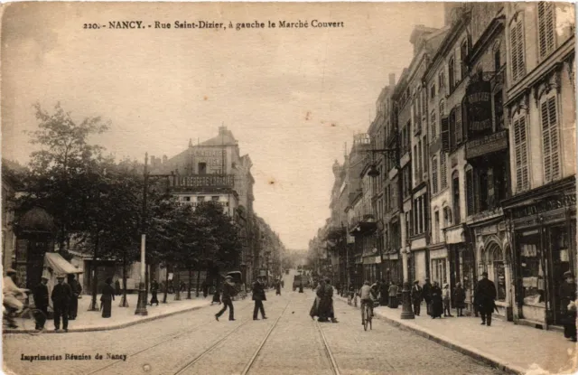 CPA NANCY - Rue St-DIZIER - on the left the covered market (386145)