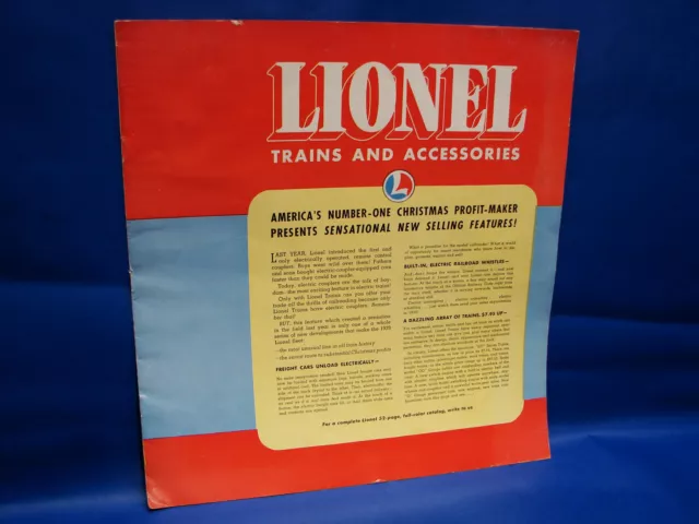 Scarce 1939 Large Format Prewar Lionel Dealer Display & Advance Catalog, LN
