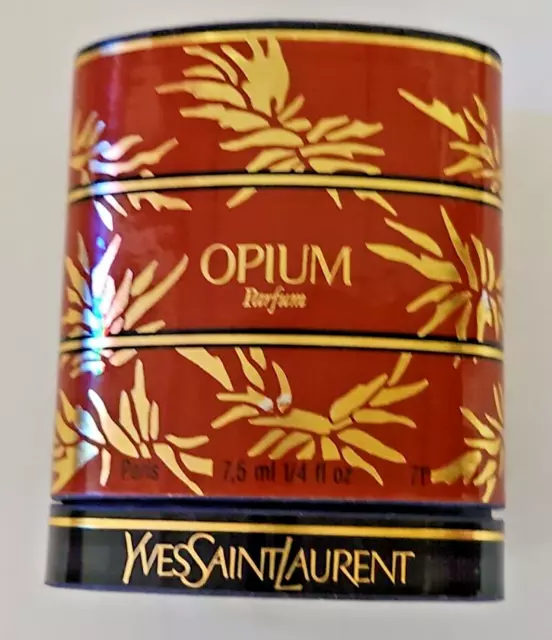 Vtg Yves Saint Laurent Opium 7.5ml Parfum Splash Sealed Box .26 Ounce France