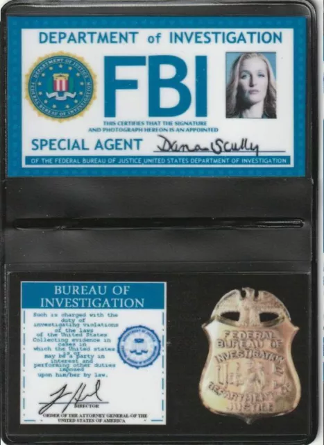 X-Files Badge d'identification Dana Scully The X-files Scully id card replica