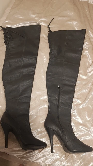 pleaser thigh high boots uk