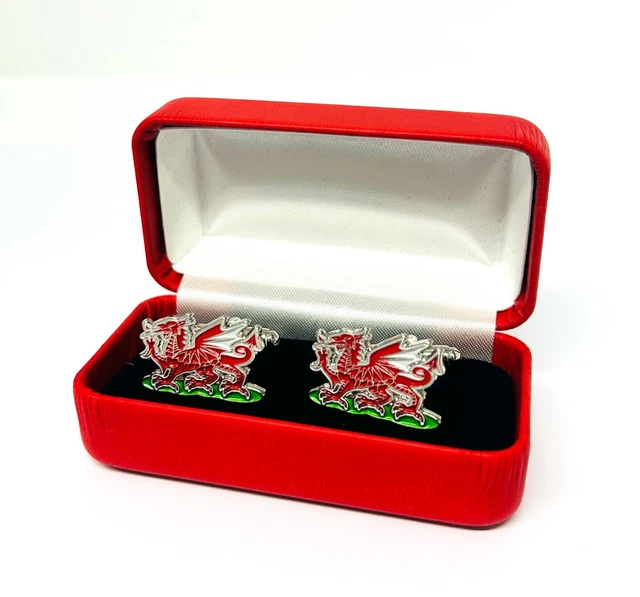 thumbnail image 2 of Wales Flag Tie Pin And Cufflink Gift Set – Cymru Collectable Accessories For Men 2 of 6