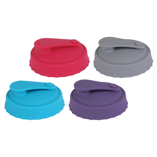 4 PCS SILICONE Can Lid Soda Savers Bottle Caps Beer Lids Cover £7.75