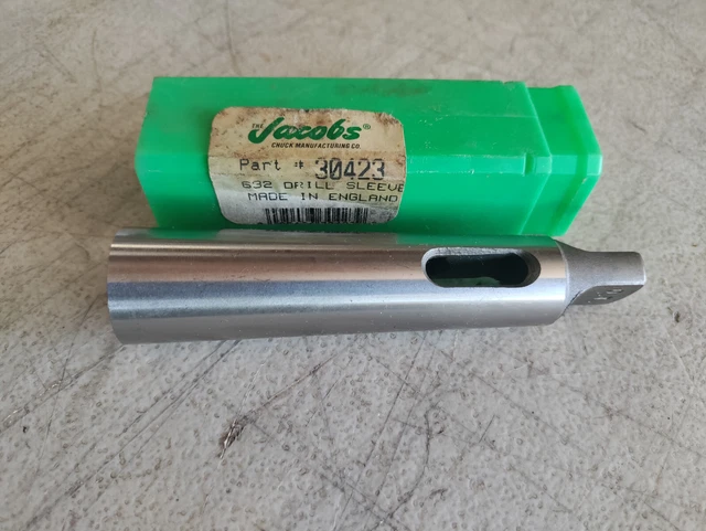 Nos Jacobs No. 3Mt To 3Mt Drill Chuck Arbor Sleeve Taper Adapter 632 Morse Taper
