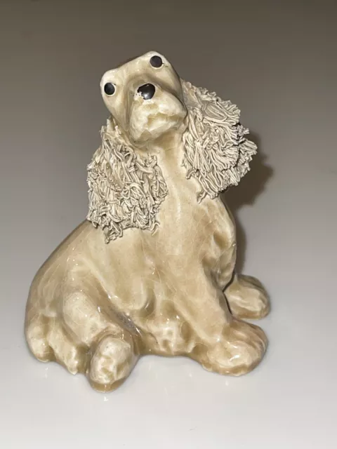 Vintage Jane Callender California Pottery Dog Figurine Cocker Spaniel #27 VGUC