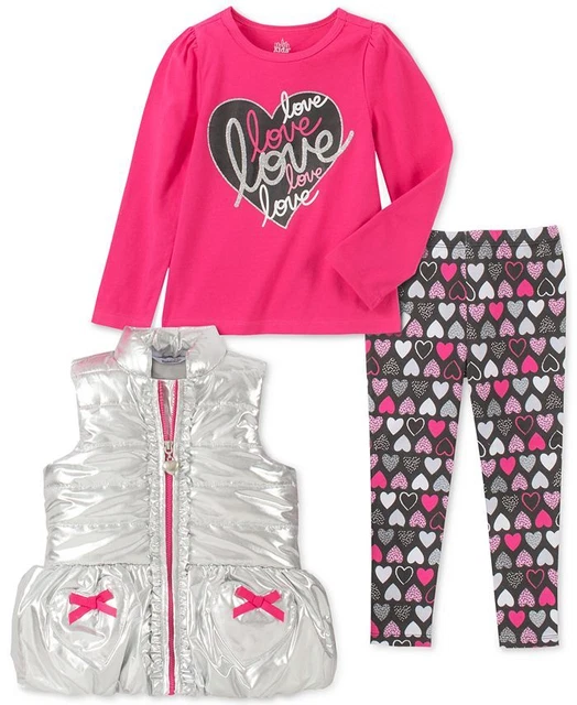 Kids Headquarters Little Girl's Top & Printed Leggings Set Pink Size 6X