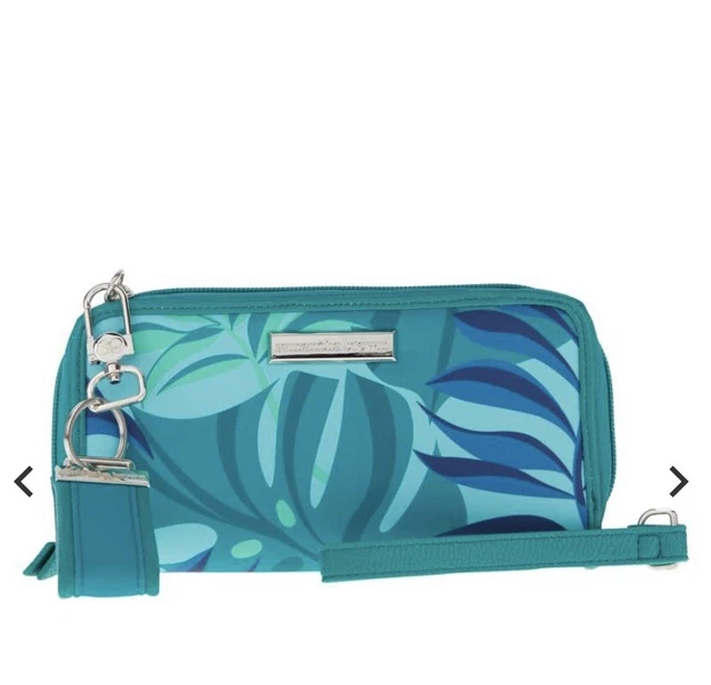 Samantha Brown To-Go Zip-Around Wallet Palm Leaf