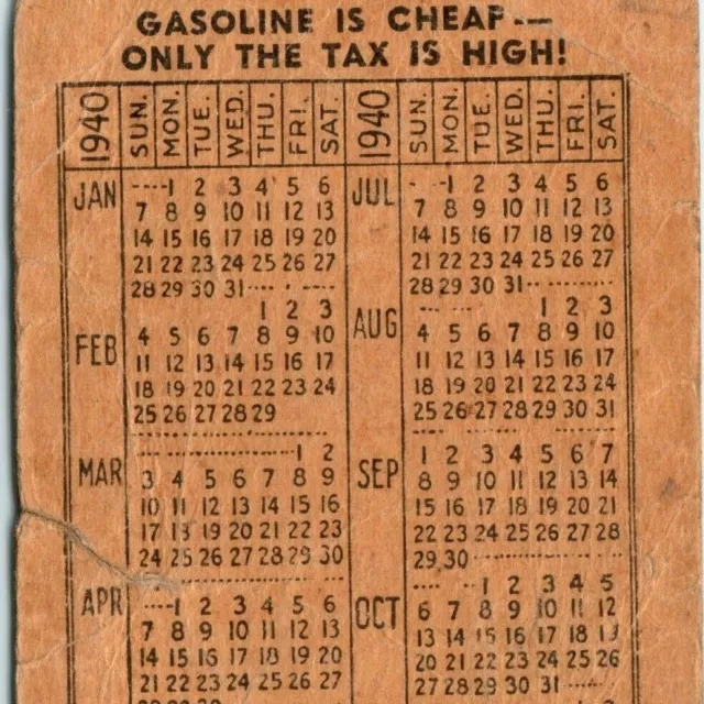 1939 Iowa License Plate County Numbers Card Petroleum Industries Oil Gas Tax C29