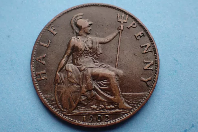 1902 Edward VII, Halfpenny, as shown.