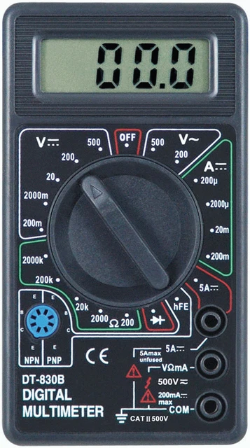 Nouveau buzzer multimètre électrique numérique professionnel + câbles +...