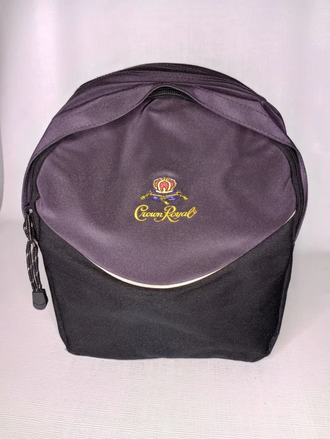 Crown Royal Dark Purple/Black 9.5"×5"×12" Shoulder Bag With Adjustable Strap