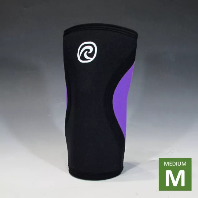 Rehband 105230 Neoprene Rx Knee Support (3mm/5mm, Black/Purple, M) Retail Return