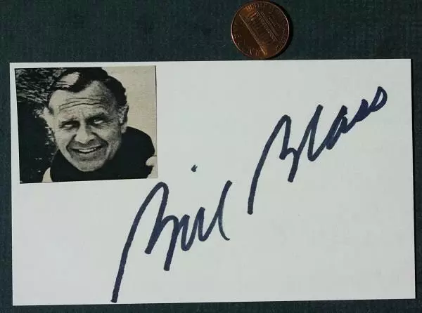 Legendary Fashion Designer Bill Blass Signed- autographed photo card-Died 2002!