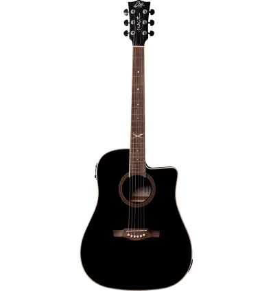 Eko NXT-D100CWE-STBK - Guitare acoustique Dreadnought cutaway électro See Throu