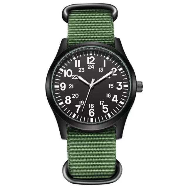 TPW K7006 Adjustable Men's Casual Green Slip-Thru Nylon Fabric Watch 42MM