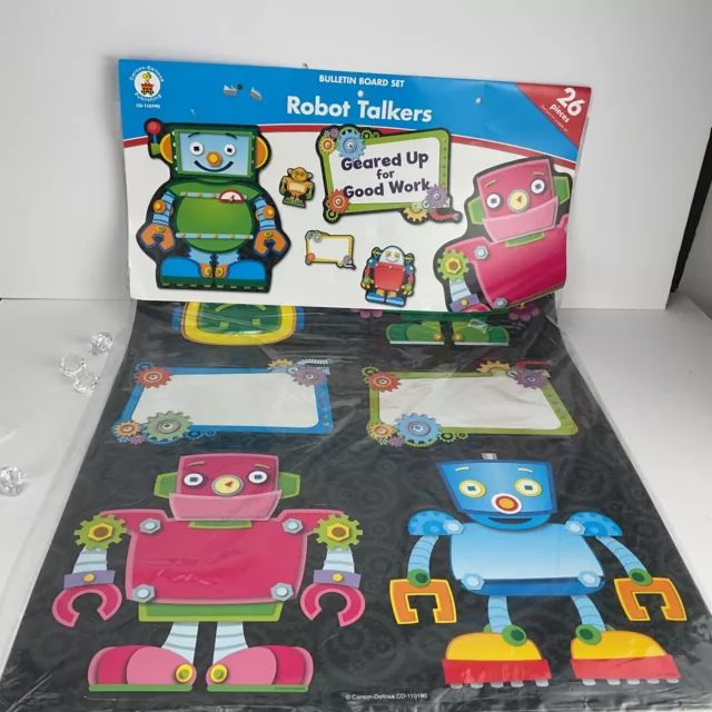 Robot Talkers Bulletin Board Set by Carson-Dellosa Publishing Staff NEW