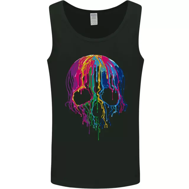 Gilet da uomo Melting Skull Biker moto gotico gotico
