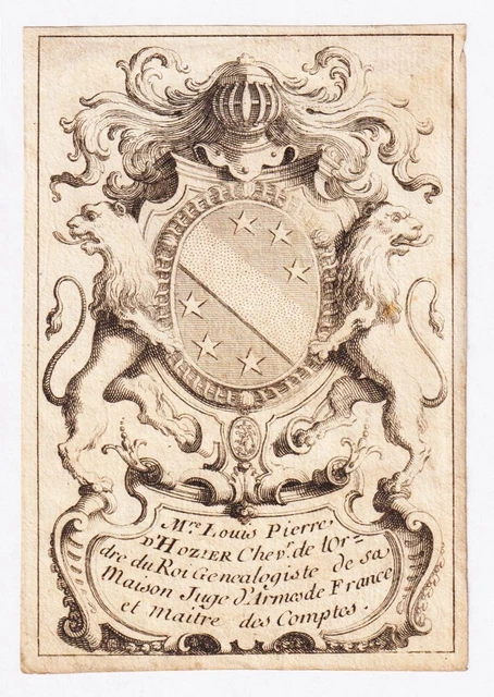 Exlibris Ancien - Gravure Hurson Aux Armoiries De Provence, Marseille, Martinique, Paris - Occasion