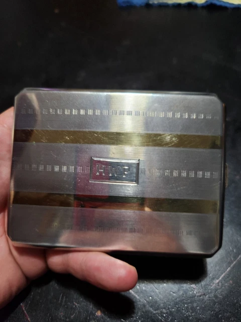 Art Deco Era ESCO 14k Gold & Sterling Silver Cigarette Case 108 grams