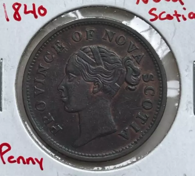 1840 Nova Scotia 1 One Penny Token