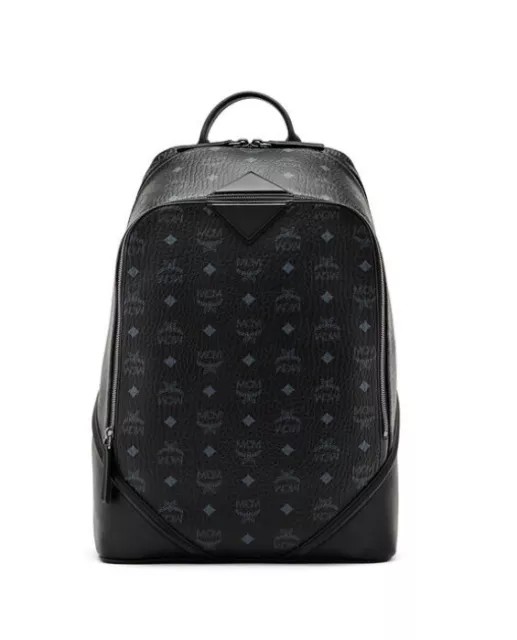 MCM Duke Visetos Medium Black Backpack 2