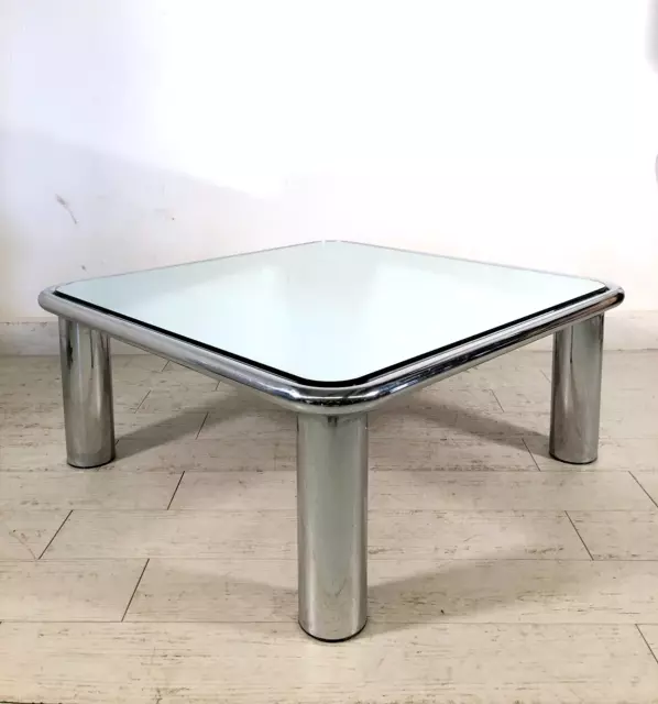 TAVOLO BASSO CROMATO SPECCHIO Sesann MOD. 621 DESIGN G. Frattini Cassina 1970