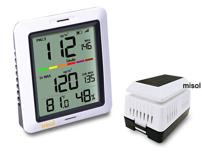 PM2.5 air quality tester monitor wireless, with indoor temperature and humidity,