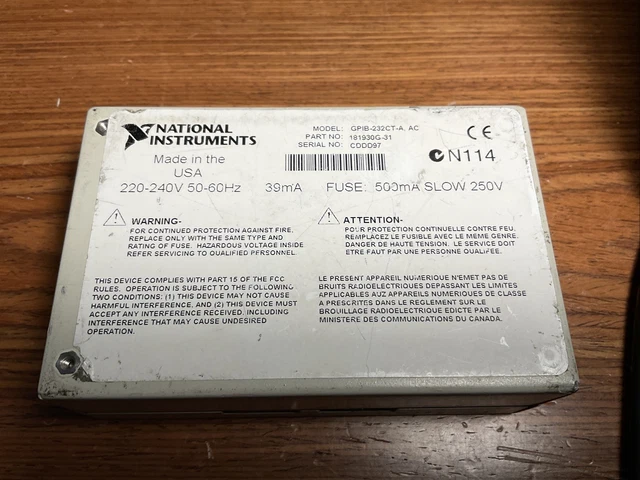 National Instruments NI GPIB-232CV-A RS-232  --  IEEE 488 Converter 3