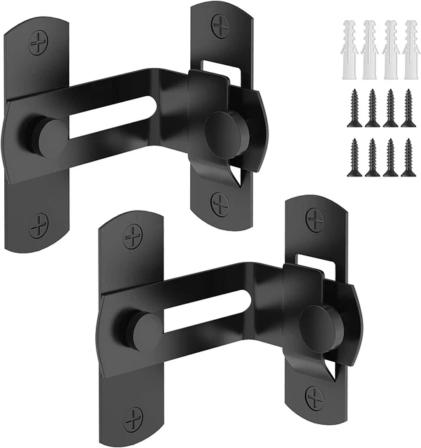 90 Degree Flip Barn Door Lock, Protect Privacy - Security Gate Latch, Hook Lock