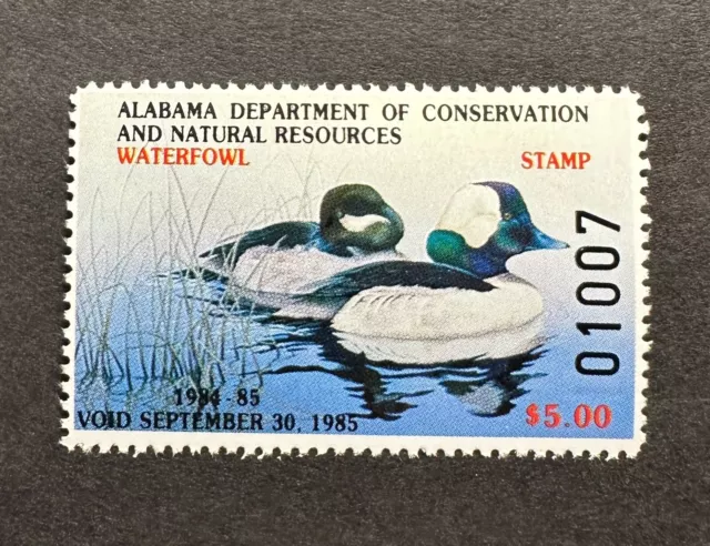 WTDstamps - 1984 ALABAMA - State Duck Stamp - Mint OG NH