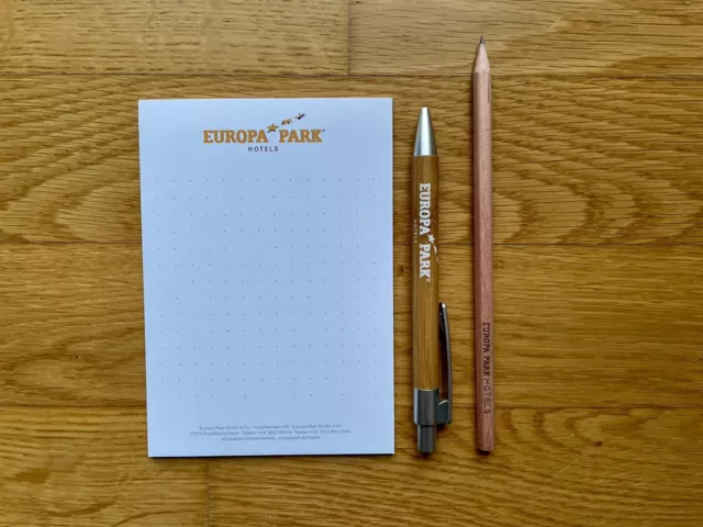 Europa-Park Rust NOTIZBLOCK, BLEISTIFT & KUGELSCHREIBER | notebook and pens 2