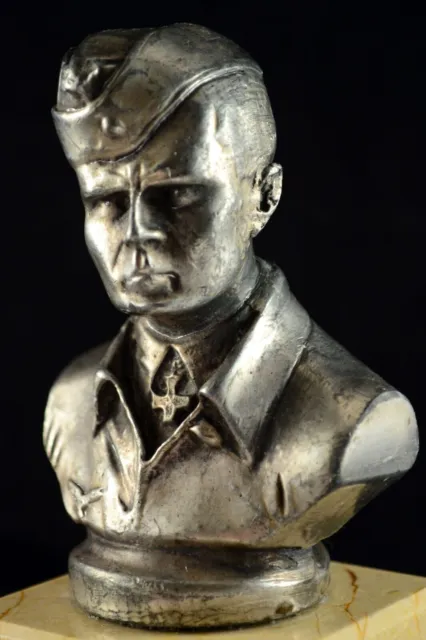 VTG 1940s Bust of German Luftwaffe Fighter Ace Pilot Hans-Joachim Marseille WWII