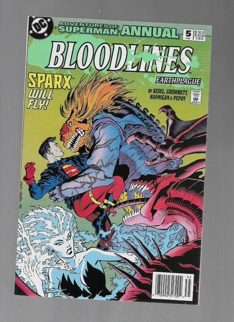 DC Comics Adventures of Superman Annual 5    AUTOGRAPHED By ED HANNIGAN