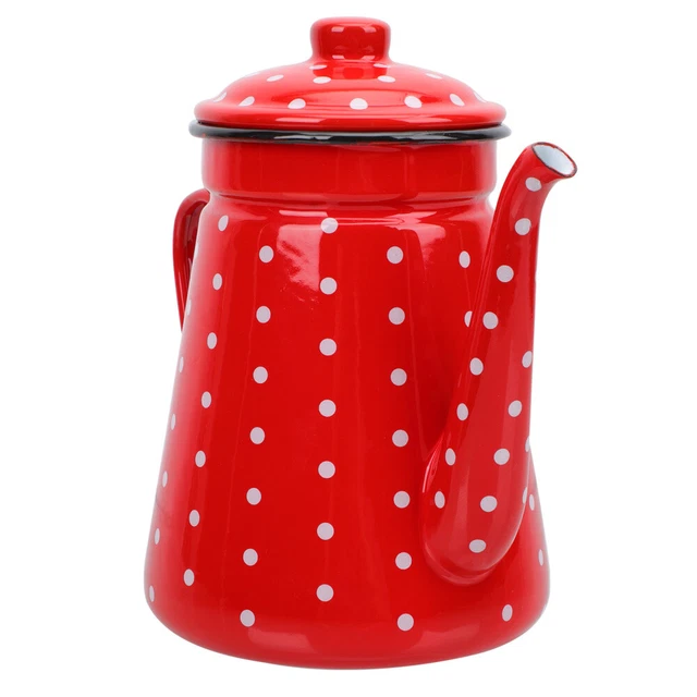 Tetera esmaltada de agua para el hogar tetera de cocina contenedor de leche esmaltada tetera de hotel