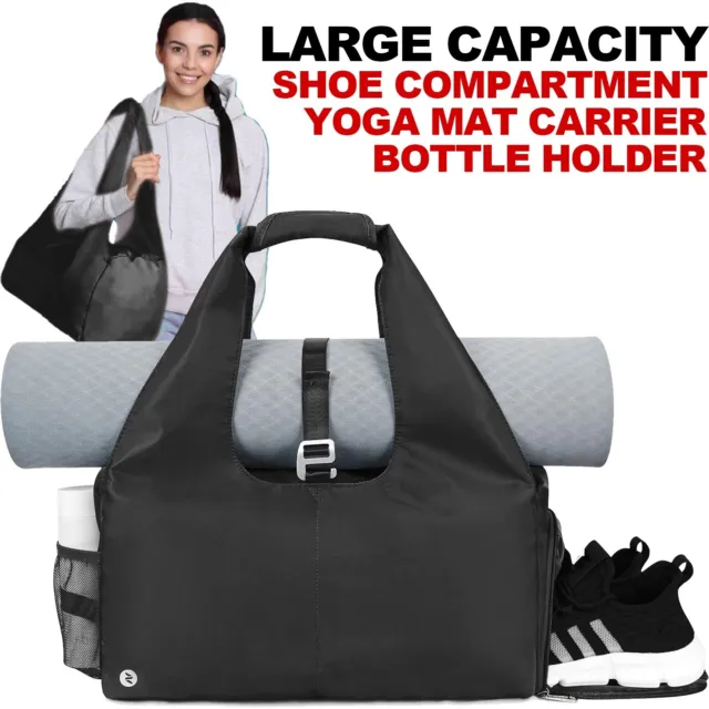 Borsa da palestra tappetino yoga portatore borsone borsa a mano scomparto tappetino yoga scarpe